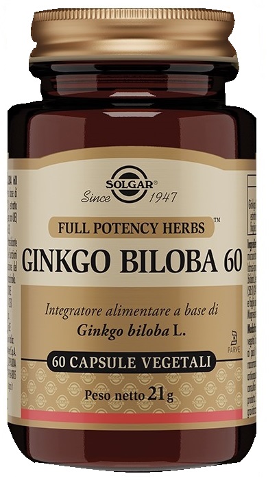 GINKGO BILOBA 60 60 CAPSULE VEGETALI - Farmadott.it