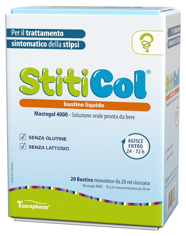 STITICOL 20 BUSTINE DA 20 ML SENZA GLUTINE SENZA LATTOSIO - Farmadott.it
