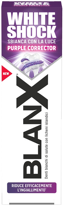 BLANX WHITE SHOCK PURPLE CORRECTOR DENTIFRICIO 75 ML - Farmadott.it