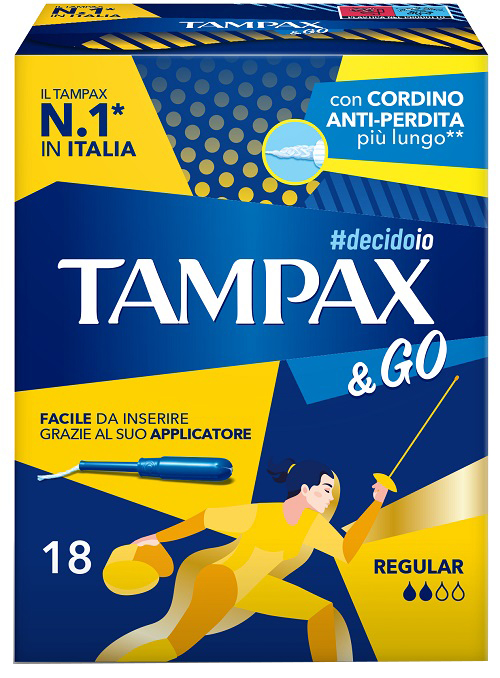 TAMPAX &GO REGULAR 18 PEZZI - Farmadott.it