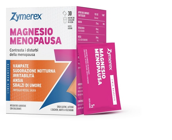 ZYMEREX MAGNESIO MENOPAUSA 30 BUSTINE DA 5 G GUSTO AGRUMI CON EDULCORANTE SENZA ZUCCHERI SENZA GLUTINE SENZA LATTOSIO - Farmadott.it