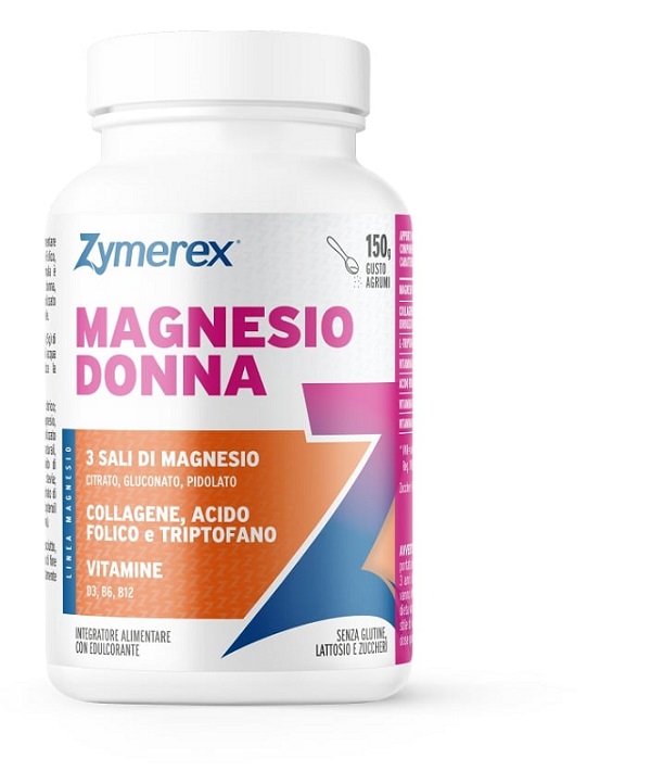 ZYMEREX MAGNESIO DONNA 150 G GUSTO AGRUMI CON EDULCORANTE SENZA ZUCCHERI SENZA GLUTINE SENZA LATTOSIO - Farmadott.it