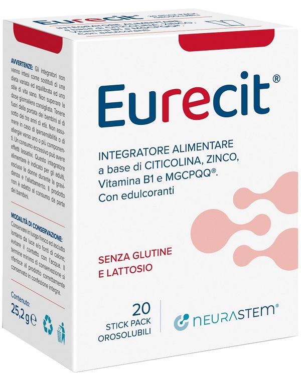 EURECIT 20 STICK PACK OROSOLUBILI DA 1,26 G - Farmadott.it