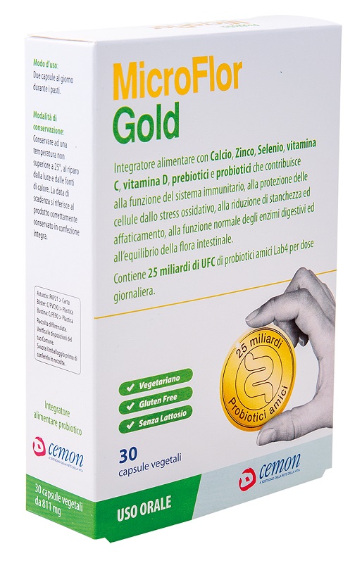 MICROFLOR GOLD 30 CAPSULE VEGETALI - Farmadott.it