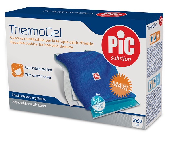 CUSCINO THERMOGEL RIUTILIZZABILE PER TERAPIA CALDO FREDDO CM 20X30 CON FODERA FASCIA ELASTICA ITC - Farmadott.it