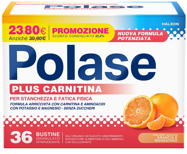 POLASE PLUS CARNITINA PROMO 36 BUSTINE GRANULATO EFFERVESCENTE DA 6,8 G - Farmadott.it