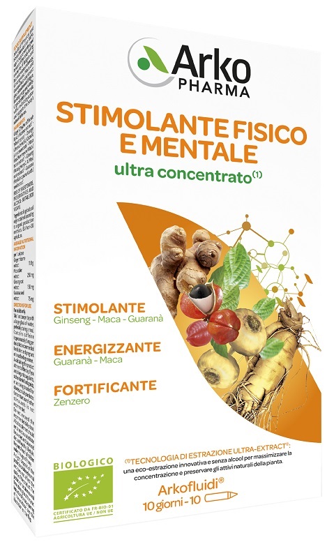 ARKOFLUIDI STIMOLANTE FISICO MENTALE ULTRACONCENTRATO 10 FIALE DA 15 ML - Farmadott.it