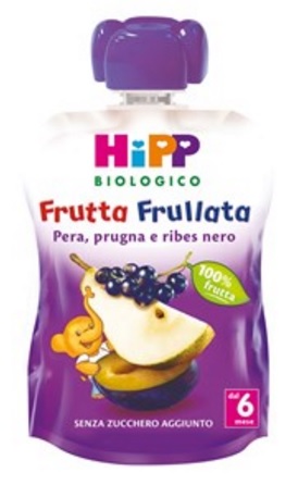HIPP BIO FRUTTA FRULLATA PERA PRUGNA RIBES 90 G - Farmadott.it