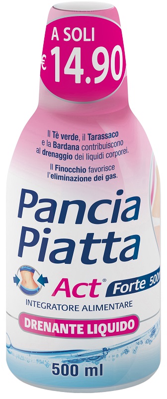PANCIA PIATTA ACT FORTE DRENANTE LIQUIDO 500 ML - Farmadott.it
