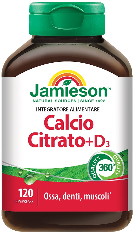JAMIESON CALCIO CITRATO + D3 120 COMPRESSE - Farmadott.it