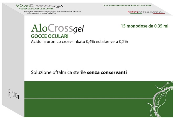 ALOCROSS SOLUZIONE OFTALMICA ACIDO IALURONICO CROSS-LINKATO 0,2% E ALOE VERA 15 MONODOSE DA 0,35 ML - Farmadott.it