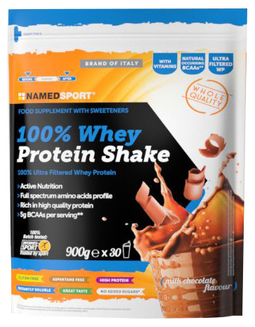 100% WHEY PROTEIN SHAKE MILK CHOCOLATE 900 G - Farmadott.it