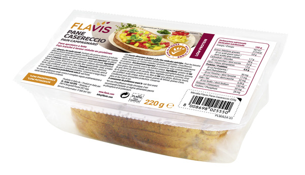 FLAVIS PANE CASERECCIO PANE APROTEICO A FETTE 220 G - Farmadott.it