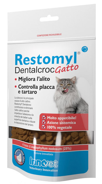 RESTOMYL DENTALCROC GATTO BUSTA 60 G - Farmadott.it
