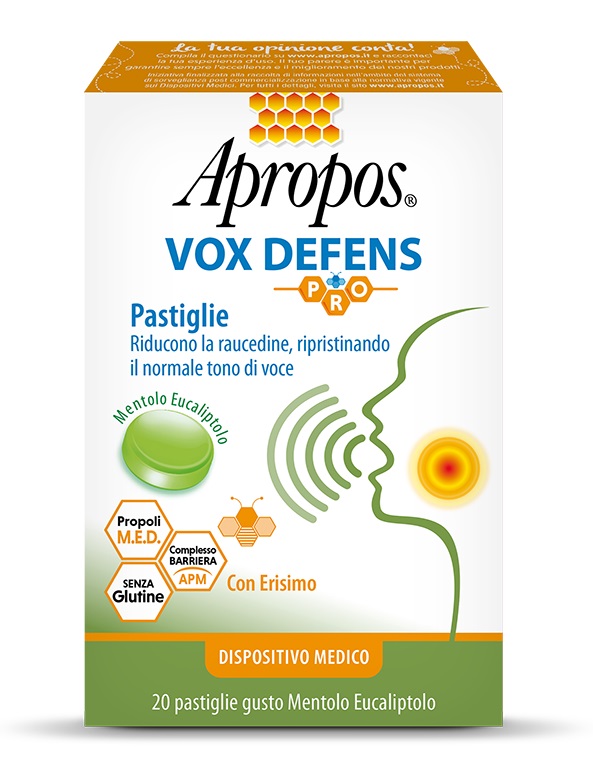 APROPOS VOX DEFENS PRO MENTOLO EUCALIPTO 20 PASTIGLIE - Farmadott.it