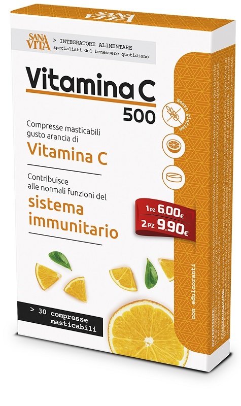 SANAVITA VITAMINA C MASTICABILE 30 COMPRESSE - Farmadott.it