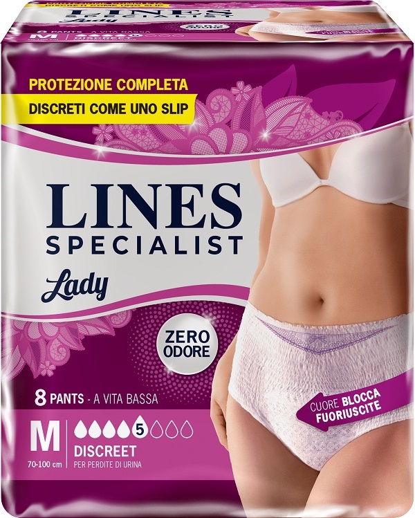 LINES SPECIALIST PANTS DISCREET M FARMA 8 PEZZI - Farmadott.it
