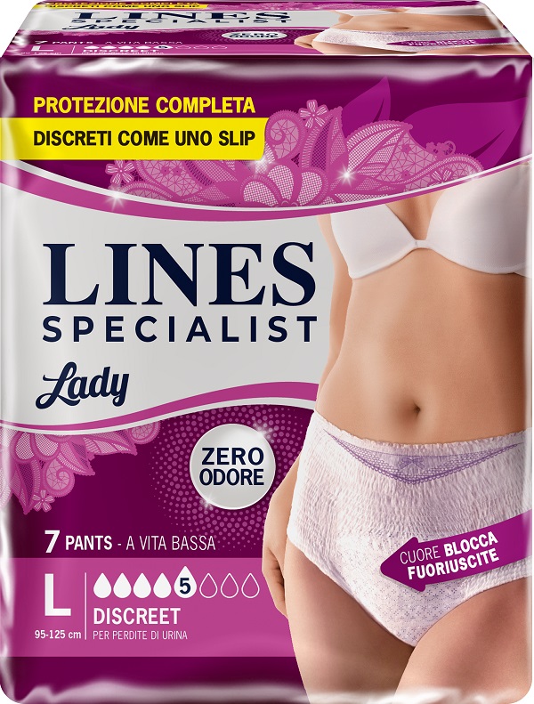 LINES SPECIALIST PANTS DISCREET L FARMA 7 PEZZI - Farmadott.it
