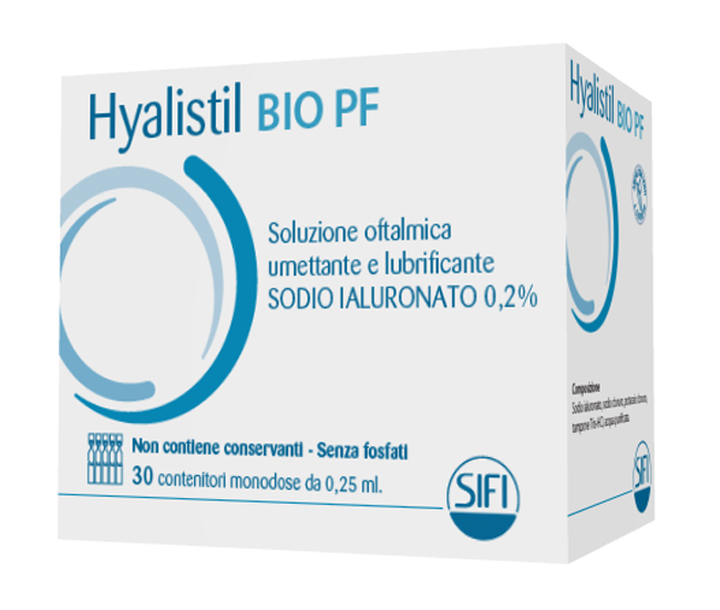 HYALISTIL BIO PF SOLUZIONE OFTALMICA PHOSPHATE FREE MONODOSE A BASE DI ACIDO IALURONICO 0,2% 30 FLACONCINI 0,25 ML - Farmadott.it