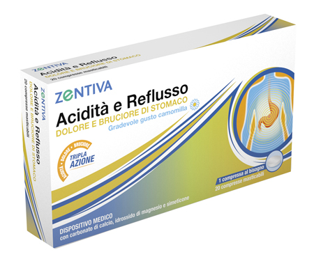 ZENTIVA ACIDITA' REFLUSSO 20 COMPRESSE MASTICABILI - Farmadott.it
