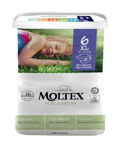 PANNOLINI MOLTEX PURE & NATURE EXTRA LARGE TG 13/18 KG 6 PEZZI - Farmadott.it