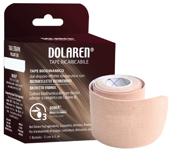 DOLAREN TAPE RICARICABILE CEROTTO TERAPEUTICO BEIGE CM 5X5 M IN ROTOLO - Farmadott.it
