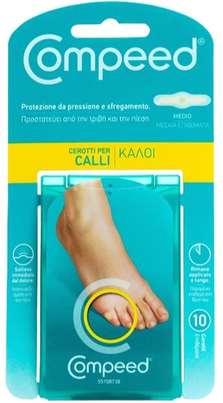 COMPEED CEROTTI PER CALLI MEDIO 10 PEZZI - Farmadott.it