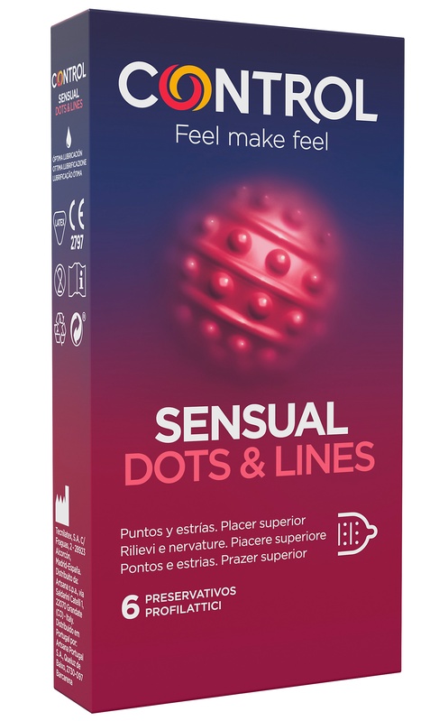 CONTROL SENSUAL DOTS&LINES 6 PEZZI - Farmadott.it