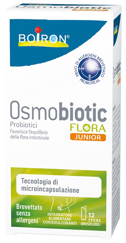 OSMOBIOTIC FLORA JUNIOR 12 STICKS OROSOLUBILI - Farmadott.it