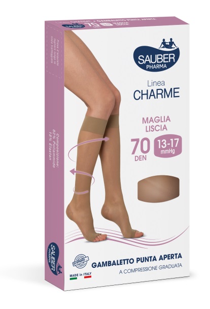 SAUBER GAMBALETTO OPEN TOE 70 DENARI MAGLIA LISCIA MEDIO TAGLIA 4 - Farmadott.it