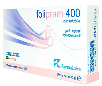FOLIPRAM 400 60 COMPRESSE OROSOLUBILI GUSTO AGRUMI - Farmadott.it