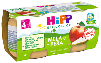 HIPP OMOGENEIZZATO MELA/PERA 2 X 80 G - Farmadott.it