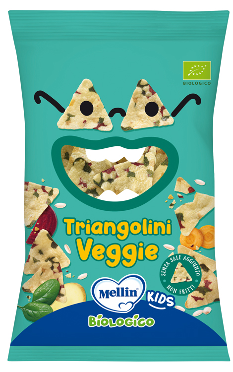 MELLIN SNACK BIO TRIANGOLINI VEGGIE 30 G - Farmadott.it