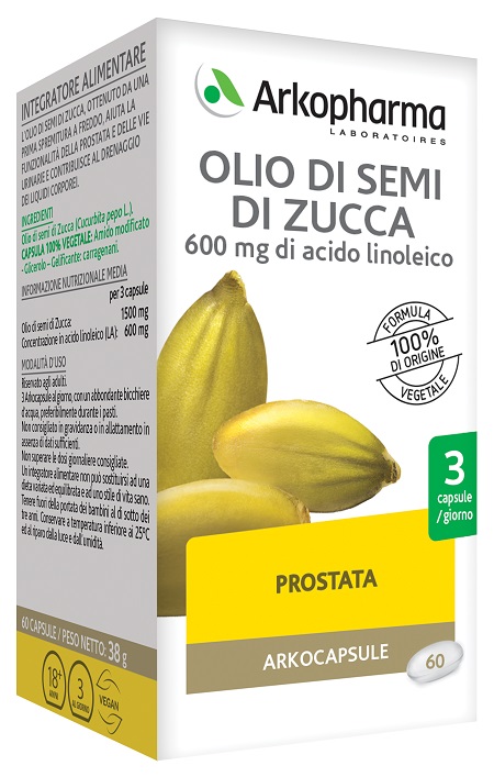 ARKO CAPSULE OLIO SEMI ZUCCA 60 CAPSULE - Farmadott.it