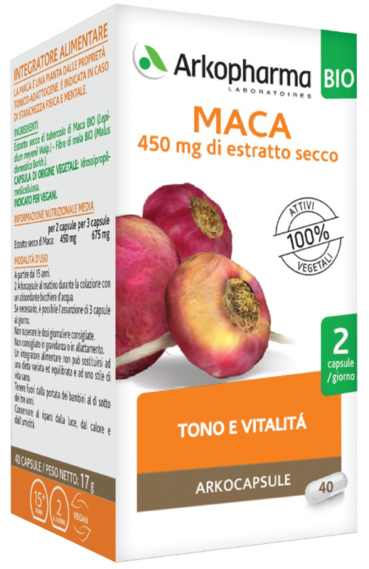 ARKO CAPSULE MACA BIO 40 CAPSULE - Farmadott.it