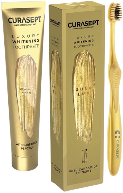CURASEPT GOLD LUXURY WHITENING DENTIFRICIO 75 ML - Farmadott.it