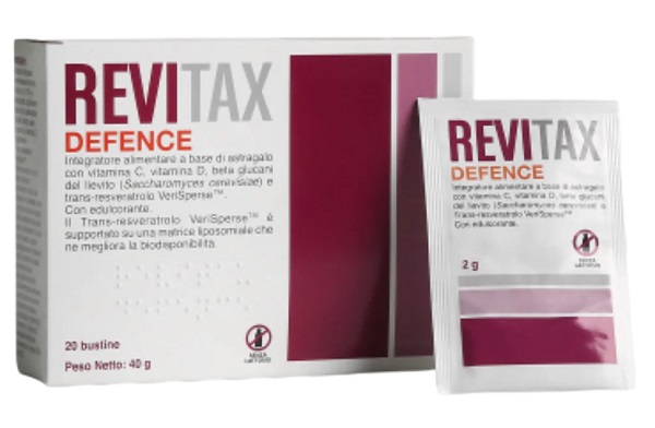 REVITAX DEFENCE 20 BUSTINE SENZA GLUTINE NATURALMENTE PRIVO DI LATTOSIO CON EDULCORANTE - Farmadott.it