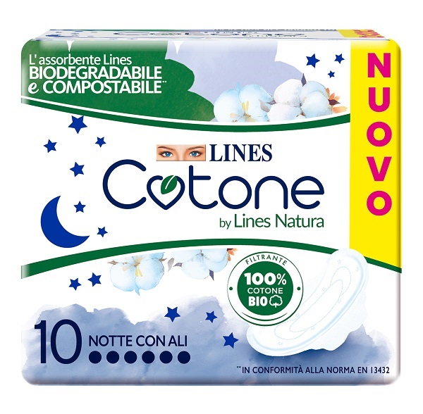 LINES COTONE BIO ULTRA NOTTE 10 PEZZI - Farmadott.it