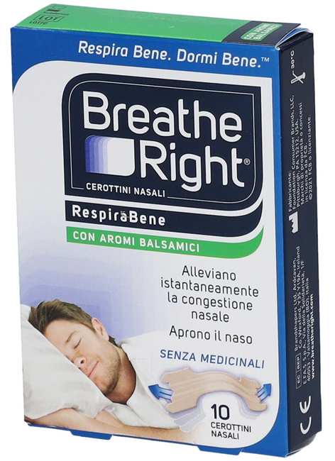CEROTTI NASALI BREATHE RIGHT BALSAMICI 10 PEZZI - Farmadott.it