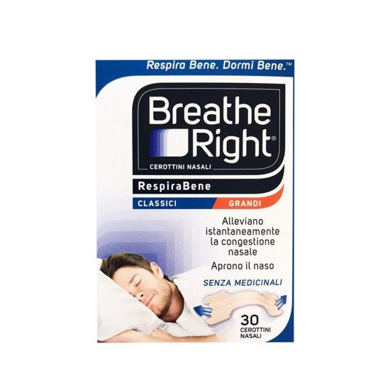 CEROTTI NASALI BREATHE RIGHT CLASSICI GRANDI 30 PEZZI - Farmadott.it