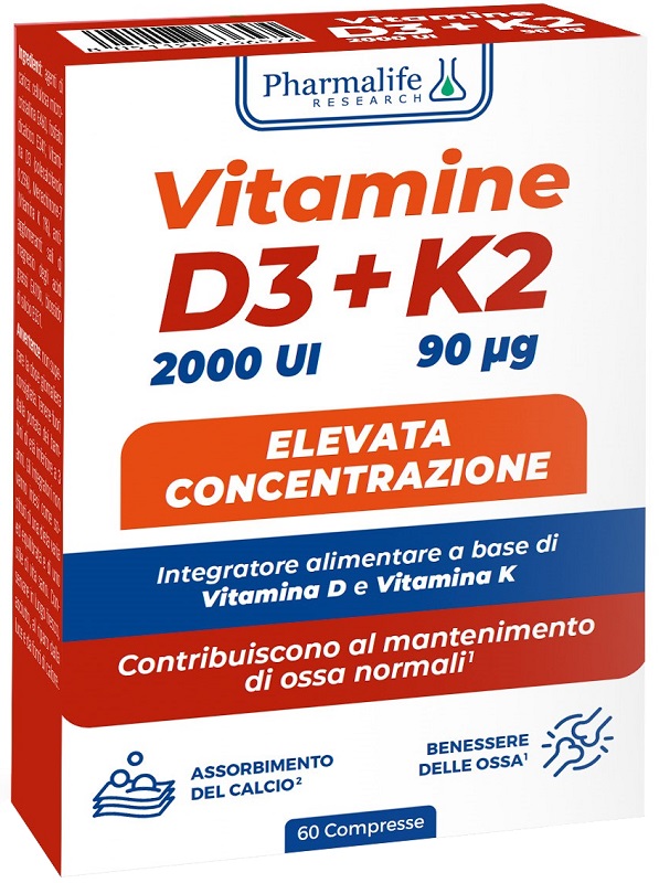 VITAMINE D3+K2 60 COMPRESSE - Farmadott.it