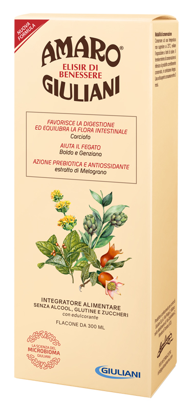 AMARO GIULIANI ELISIR BENESSERE 300 ML NUOVA FORMULA - Farmadott.it