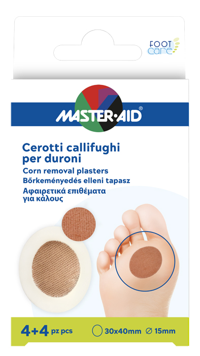CEROTTO CALLIFUGO MASTER-AID FOOTCARE PER DURONI 4+4 PEZZI B1 - Farmadott.it