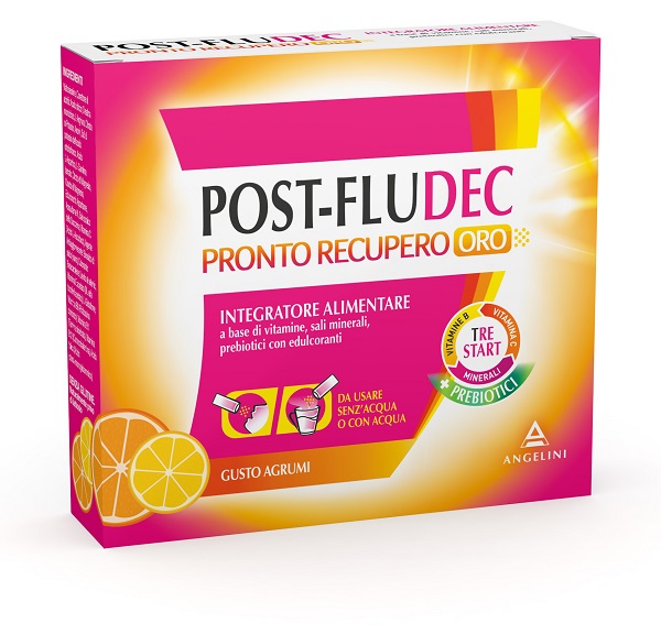 POSTFLUDEC AGRUMI PRONTO RECUPERO ORO 12 BUSTINE - Farmadott.it