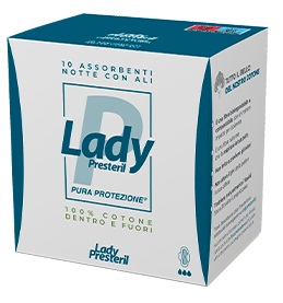 LADY PRESTERIL ASSORBENTI NOTTE CON ALI RIPIEGATI BIODEGRADABILI 10 PEZZI - Farmadott.it