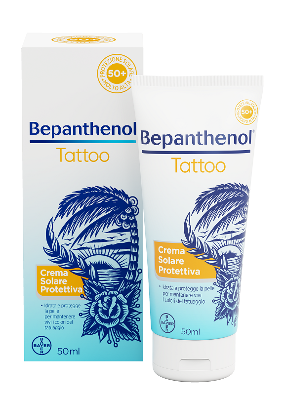 BEPANTHENOL TATTOO CREMA SOLARE PROTETTIVA SPF50+ 50 ML - Farmadott.it