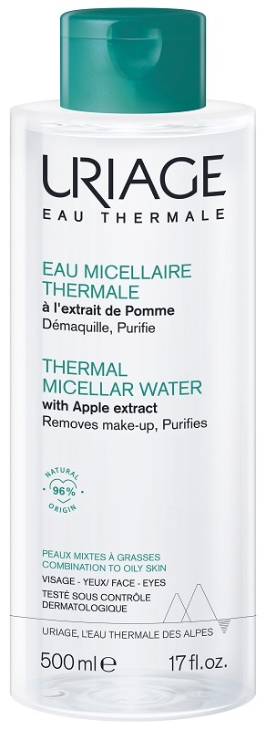 URIAGE EAU MICELLAIRE THERMALE PELLI MISTE GRASSE FLACONE 500 ML - Farmadott.it