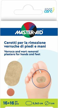 CEROTTO VERRUCHE MASTER-AID FOOTCARE PIEDI/MANI 16 PEZZI E4 - Farmadott.it