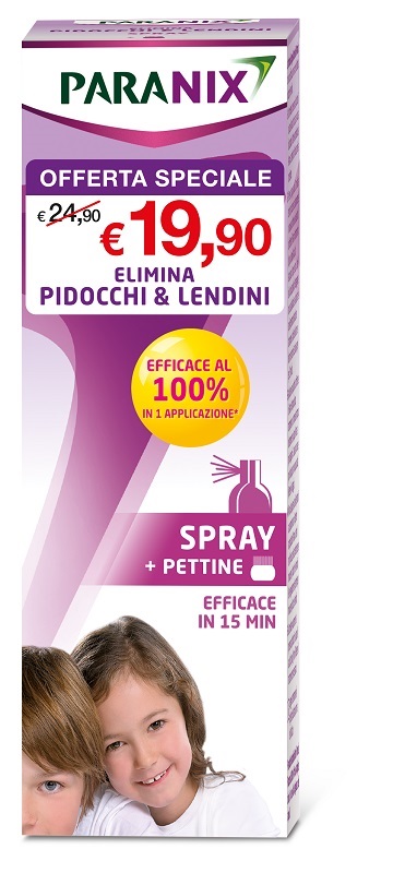 TRATTAMENTO SPRAY PIDOCCHI E LENDINI PARANIX 100 ML + PETTINE TAGLIO PREZZO - Farmadott.it