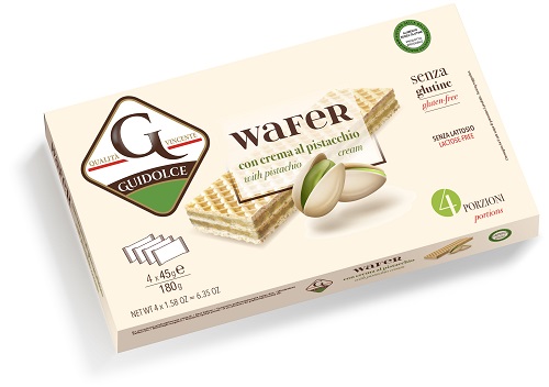 WAFER CON CREMA AL PISTACCHIO 4 PORZIONI X 45 G - Farmadott.it